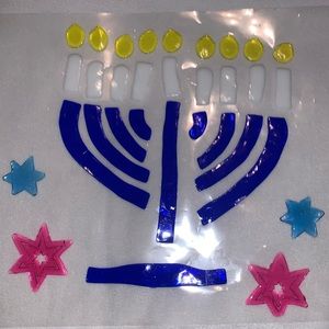 Menorah Gel Window Clings